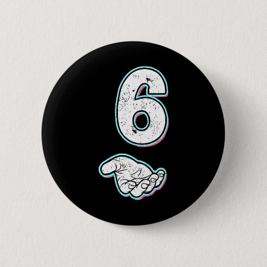 Nummer 6 Matching 67 Meme Halloween Kostuum Mannen Ronde Button 5,7 Cm (Voorkant)