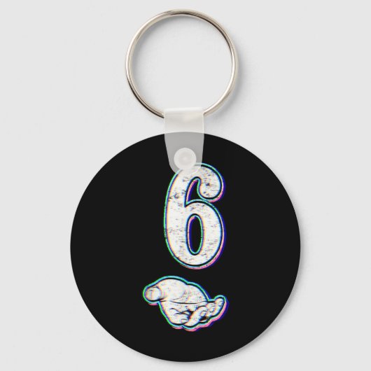 Nummer 6 Matching 67 Meme Halloween Kostuum Mannen Sleutelhanger (Voorkant)