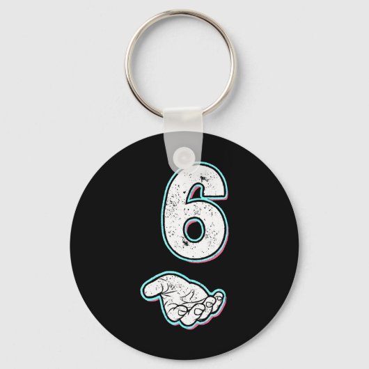 Nummer 6 Matching 67 Meme Halloween Kostuum Mannen Sleutelhanger (Voorkant)