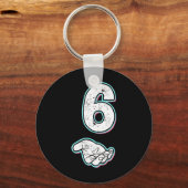 Nummer 6 Matching 67 Meme Halloween Kostuum Mannen Sleutelhanger (Voorkant)