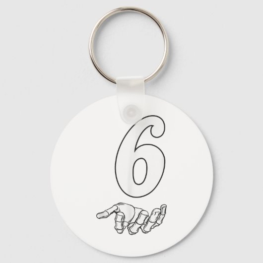 Nummer 6 Matching 67 Meme Halloween Kostuum Mannen Sleutelhanger (Voorkant)