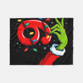Nummer 6 Matching 67 Meme Kerst Elf Hand Jongens  Fleece Deken (Voorkant (Horizontaal))