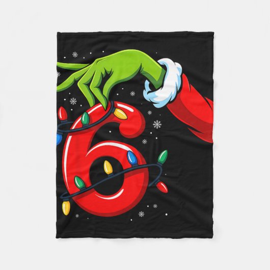 Nummer 6 Matching 67 Meme Kerst Elf Hand Jongens  Fleece Deken (Voorkant)