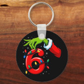 Nummer 6 Matching 67 Meme Kerst Elf Hand Jongens Sleutelhanger (Voorkant)