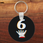 Nummer 6 Matching 67 Meme Kerst Pyjama Heren Wo Sleutelhanger (Voorkant)