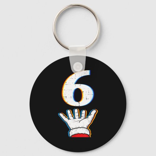 Nummer 6 Matching 67 Meme Kerst Pyjama Heren Wo Sleutelhanger (Voorkant)