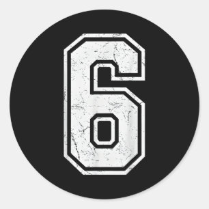 Nummer 6 Matching 67 Meme Kostuum Mannen Vrouwen K Ronde Sticker