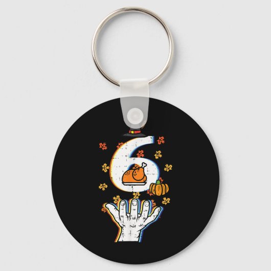 Nummer 6 Matching 67 Meme Thanksgiving 6 7 Mannen  Sleutelhanger (Voorkant)