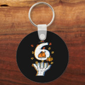 Nummer 6 Matching 67 Meme Thanksgiving 6 7 Mannen  Sleutelhanger (Voorkant)