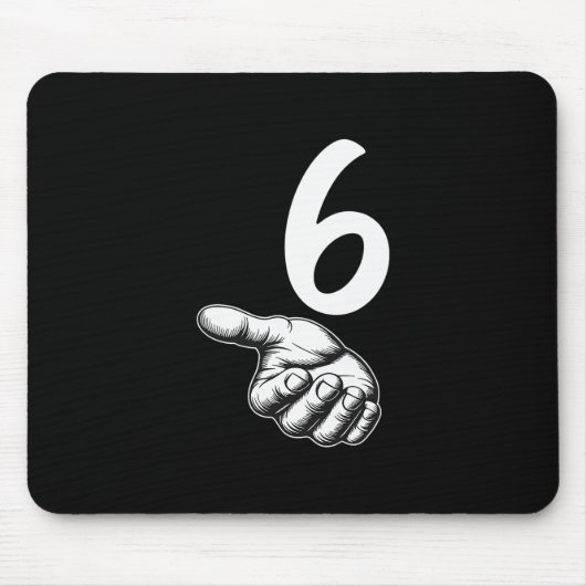Nummer 6 Matching Duo 67 Meme Gen Alpha Jargon Fee Muismat (Voorkant)