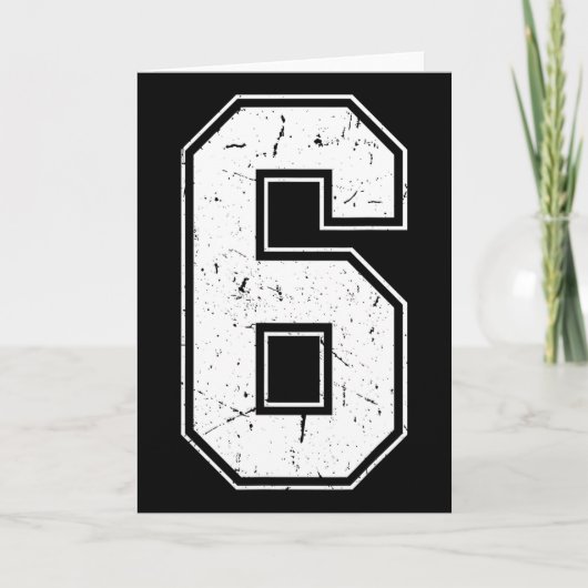 Nummer 6 Matching Kostuum 67 Meme Kostuum Nood Kaart (Voorkant)