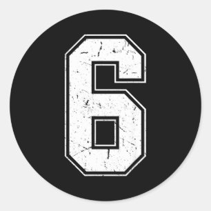Nummer 6 Matching Kostuum 67 Meme Kostuum Nood Ronde Sticker