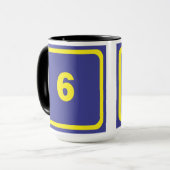 Nummer 6 mok (Voorkant links)