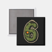 Nummer 6 Monster 67 Meme Matching Koppel Halloween Magneet (Voorkant / Achterkant)