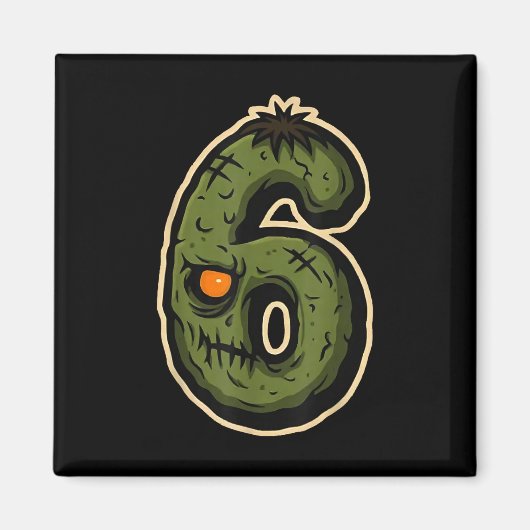 Nummer 6 Monster 67 Meme Matching Koppel Halloween Magneet (Voorkant)
