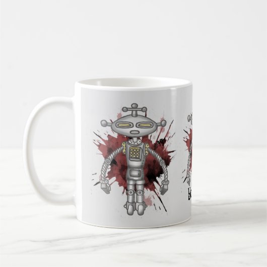 Nummer 6 Sci-Fi-robot Koffiemok (Links)