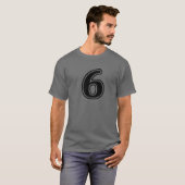 Nummer 6 Six Front T-shirt (Voorkant volledig)