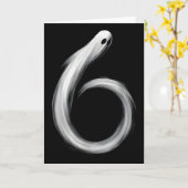Nummer 6 spook grappig zes zeven 67 Halloween meme Kaart (Gele Bloem)