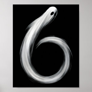 Nummer 6 Spook Grappig Zes Zeven 67 Halloween Meme Poster