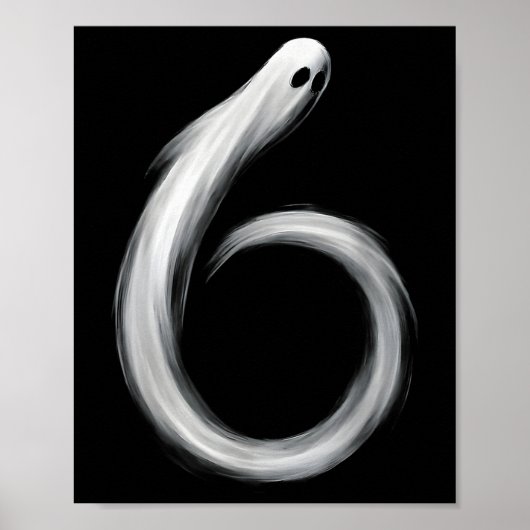 Nummer 6 Spook Grappig Zes Zeven 67 Halloween Meme Poster (Voorkant)