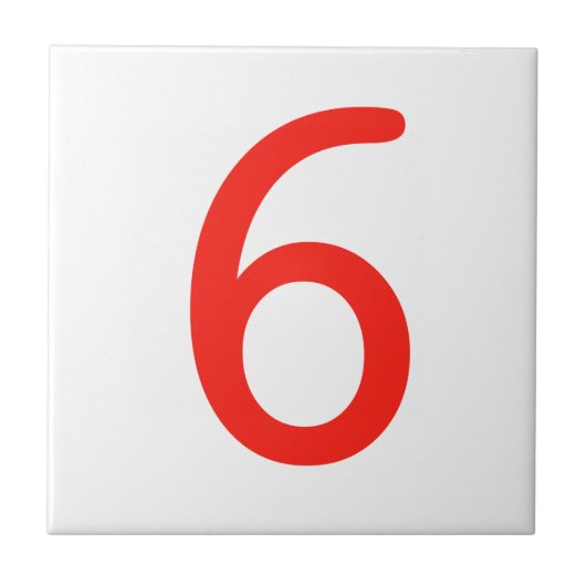 Nummer 6 tegeltje (Voorkant)