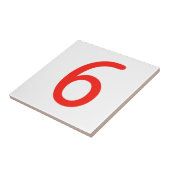 Nummer 6 tegeltje (Zijkant)