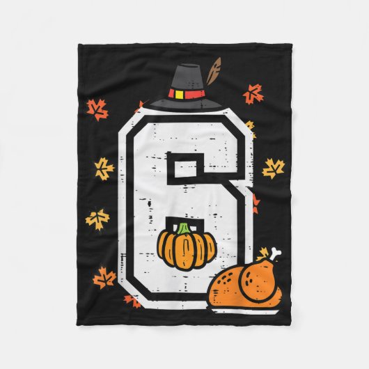 Nummer 6 Thanksgiving 6 7 Matching 67 Meme Mannen Fleece Deken (Voorkant)