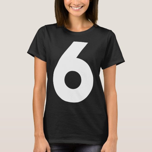 Nummer 6 Voorkant T-shirt (Voorkant)