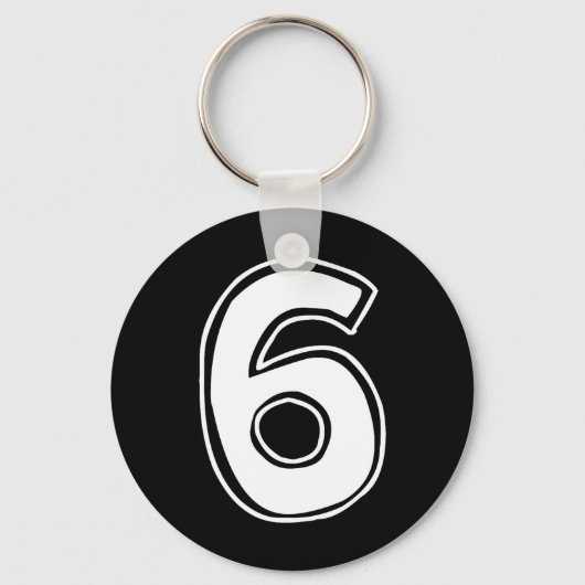 Nummer 6 Zes Zeven 6 7 Meme 67 Grappig 6e Verjaard Sleutelhanger (Voorkant)