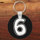 Nummer 6 Zes Zeven 6 7 Meme 67 Grappig 6e Verjaard Sleutelhanger (Voorkant)