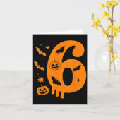 Nummer 6 Zes Zeven 6 7 Meme Grappig Ontwerp Koppel Kaart (Gele Bloem)