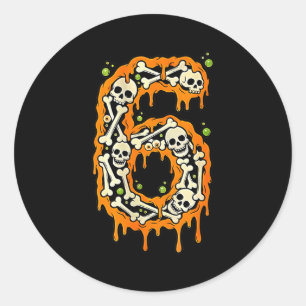 Nummer 6 Zes Zeven 6 7 Meme Grappig Ontwerp Koppel Ronde Sticker