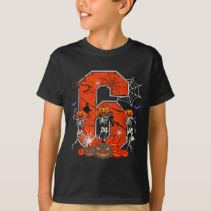 Nummer 6 Zes Zeven Meme 6 7 Halloween Dansende Ske T-shirt