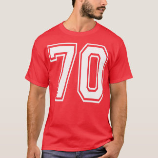 Nummer 70 Birthday Varsity Sports Team Jersey T-shirt