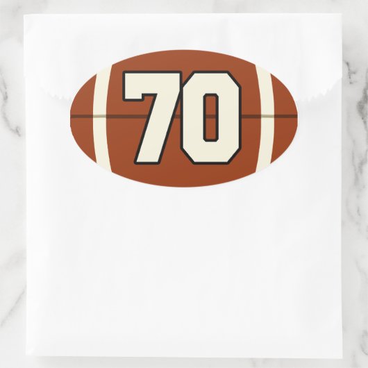 Nummer 70 Football Sticker (Tas)