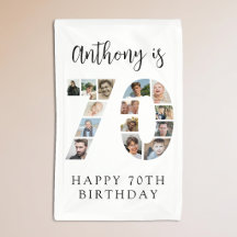 Nummer 70 Foto Co|lage 70ste verjaardagsfeest