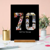 Nummer 70 Fotocollage Acryl Bord (Huwelijk)