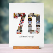 Nummer 70 Fotocollage Acryl Bord (Neutraal)