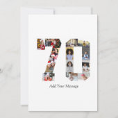 Nummer 70 Fotocollage Bedankkaart (Voorkant)