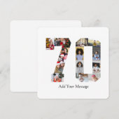 Nummer 70 Fotocollage Bedankkaart (Voorkant / Achterkant)