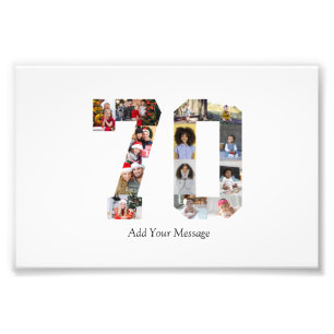 Nummer 70 Fotocollage Foto Afdruk