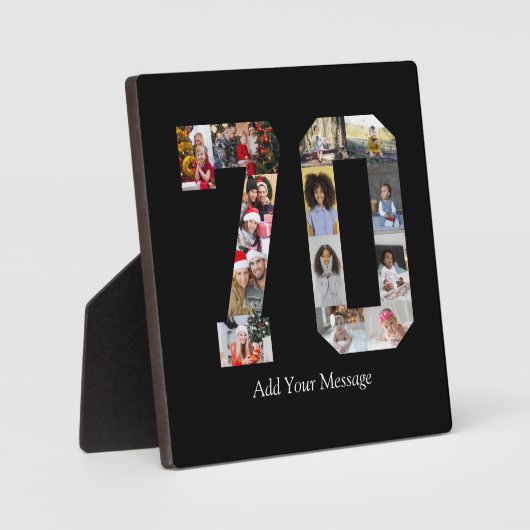 Nummer 70 Fotocollage Fotoplaat (Voorkant)