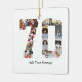 Nummer 70 Fotocollage Keramisch Ornament (Links)