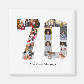 Nummer 70 Fotocollage Magneet (Voorkant)