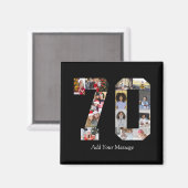 Nummer 70 Fotocollage Magneet (Voorkant / Achterkant)