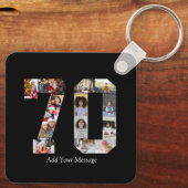 Nummer 70 Fotocollage Sleutelhanger (Achterkant)