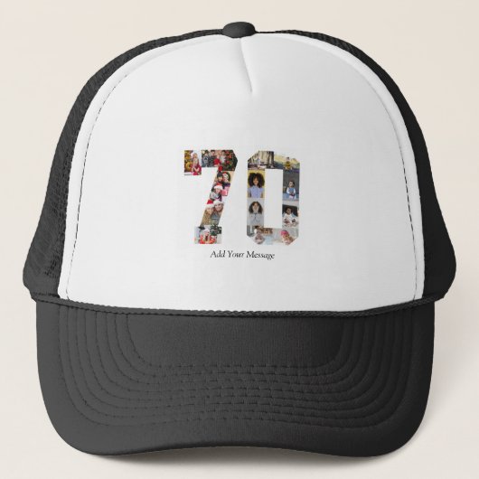 Nummer 70 Fotocollage Trucker Pet (Voorkant)