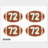 Nummer 72 Football Sticker (Vel)