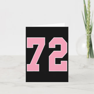 Nummer 72 Pink Footbyll Bysketbyll Borstkanker A Kaart