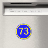 nummer 73 in een cirkel magneet (Insitu (Vaatwasser))
